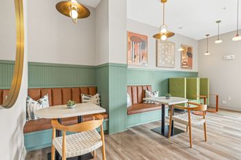 Resident lounge with cozy seating